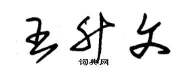 朱锡荣王升文草书个性签名怎么写