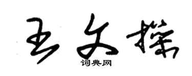 朱锡荣王文操草书个性签名怎么写
