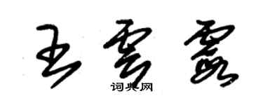 朱锡荣王云霞草书个性签名怎么写