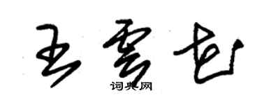 朱锡荣王云花草书个性签名怎么写