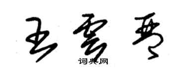 朱锡荣王云琴草书个性签名怎么写