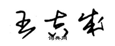 朱锡荣王吉成草书个性签名怎么写