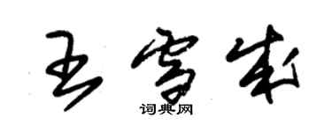 朱锡荣王雪成草书个性签名怎么写