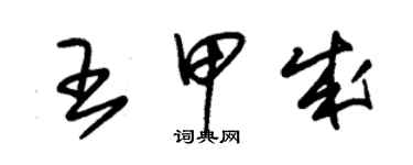 朱锡荣王甲成草书个性签名怎么写
