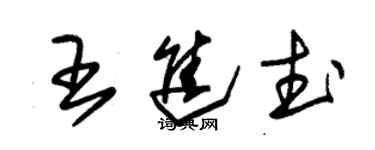 朱锡荣王进武草书个性签名怎么写