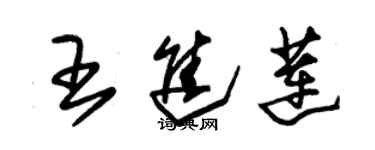 朱锡荣王进莲草书个性签名怎么写
