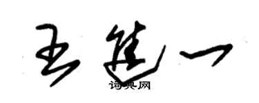 朱锡荣王进一草书个性签名怎么写