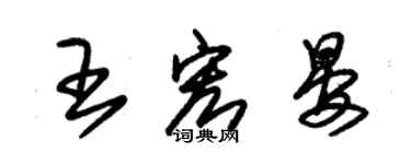朱锡荣王宏晏草书个性签名怎么写