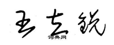 朱锡荣王立锐草书个性签名怎么写