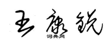 朱锡荣王康锐草书个性签名怎么写