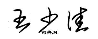 朱锡荣王少佳草书个性签名怎么写