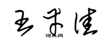 朱锡荣王幸佳草书个性签名怎么写