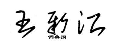 朱锡荣王新江草书个性签名怎么写