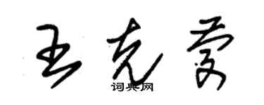 朱锡荣王克庆草书个性签名怎么写