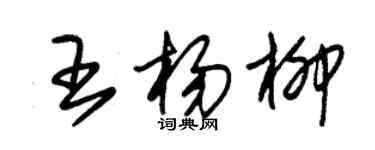 朱锡荣王杨柳草书个性签名怎么写