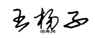 朱锡荣王杨子草书个性签名怎么写