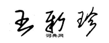 朱锡荣王新珍草书个性签名怎么写