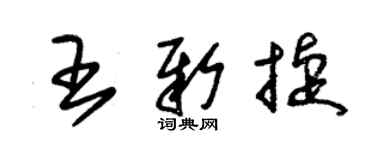 朱锡荣王新捷草书个性签名怎么写