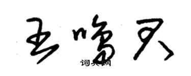 朱锡荣王鸣君草书个性签名怎么写