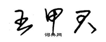 朱锡荣王甲君草书个性签名怎么写