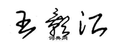 朱锡荣王影江草书个性签名怎么写