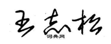 朱锡荣王志松草书个性签名怎么写