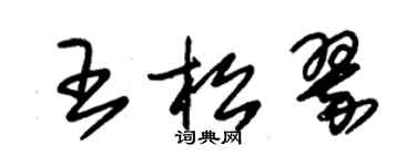 朱锡荣王松翠草书个性签名怎么写
