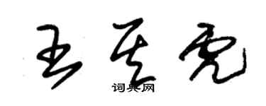 朱锡荣王其虎草书个性签名怎么写