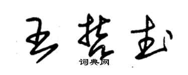 朱锡荣王哲武草书个性签名怎么写