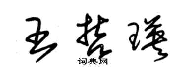 朱锡荣王哲瑛草书个性签名怎么写