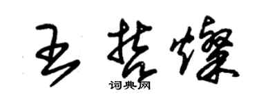 朱锡荣王哲灿草书个性签名怎么写