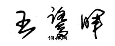 朱锡荣王鹭晖草书个性签名怎么写