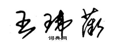 朱锡荣王玮薇草书个性签名怎么写