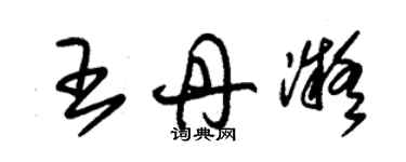 朱锡荣王丹凝草书个性签名怎么写
