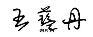 朱锡荣王蓝丹草书个性签名怎么写