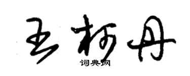 朱锡荣王柯丹草书个性签名怎么写