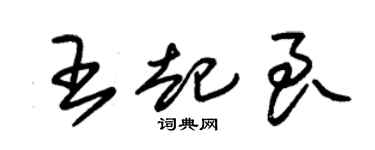朱锡荣王起良草书个性签名怎么写