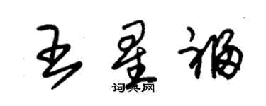 朱锡荣王星福草书个性签名怎么写