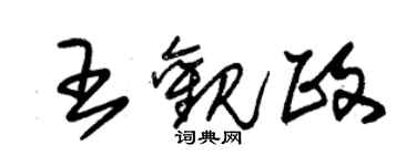 朱锡荣王观政草书个性签名怎么写