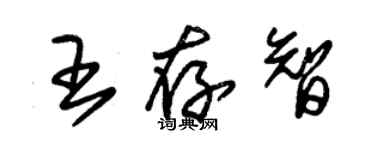 朱锡荣王存智草书个性签名怎么写