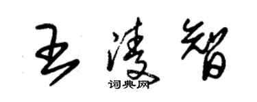 朱锡荣王凌智草书个性签名怎么写