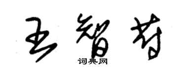 朱锡荣王智蔚草书个性签名怎么写