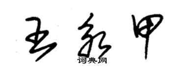 朱锡荣王永甲草书个性签名怎么写