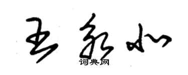 朱锡荣王永北草书个性签名怎么写
