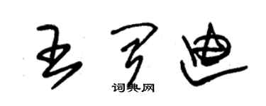 朱锡荣王闻迪草书个性签名怎么写