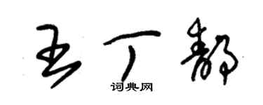 朱锡荣王丁静草书个性签名怎么写