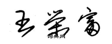 朱锡荣王荣富草书个性签名怎么写