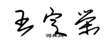朱锡荣王定荣草书个性签名怎么写