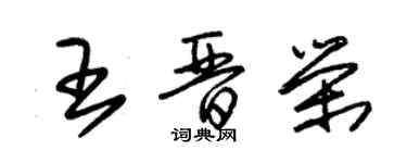 朱锡荣王晋荣草书个性签名怎么写