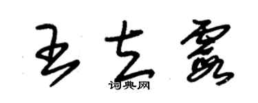 朱锡荣王立霞草书个性签名怎么写